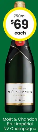 The Bottle O Moët & Chandon Brut Impérial NV Champagne offer