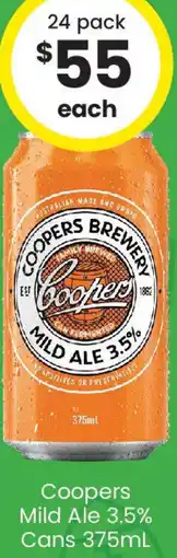 The Bottle O Coopers Mild Ale 3.5% Cans offer