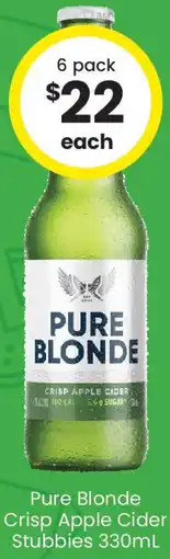 The Bottle O Pure Blonde Crisp Apple Cider Stubbies offer