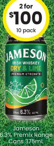 The Bottle O Jameson 6.3% Premix Range Cans offer