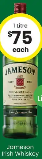 The Bottle O Jameson Irish Whiskey offer