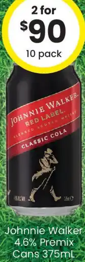 The Bottle O Johnnie Walker 4.6% Premix Cans offer