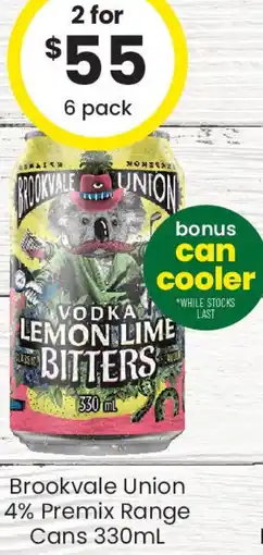 The Bottle O Brookvale Union 4% Premix Range Cans offer