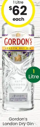 The Bottle O Gordon's London Dry Gin offer