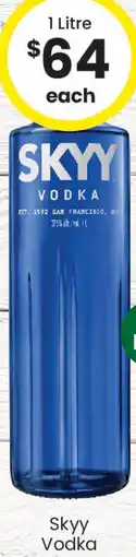 The Bottle O Skyy Vodka offer