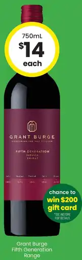 The Bottle O Grant Burge Fifth Generation Range offer