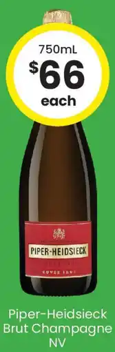 The Bottle O Piper-Heidsieck Brut Champagne NV offer