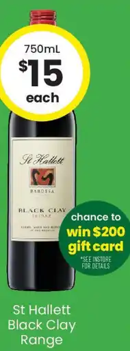 The Bottle O St Hallett Black Clay Range offer