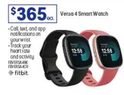 Officeworks Versa 4 Smart Watch offer