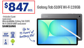 Officeworks Galaxy Tab S10FE Wi-Fi 128GB offer