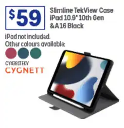 Officeworks Slimline TekView Case iPad 10.9' 10th Gen & A16 Black offer