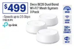 Officeworks Deco BE25 Dual Band Wi-Fi7 Mesh System offer