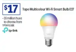 Officeworks Tapo Multicolour Wi-Fi Smart Bulb E27 offer