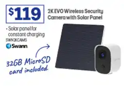Officeworks 2K EVO Wireless Security Camera with Solar Panel offer