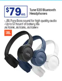 Officeworks Tune 520 Bluetooth Headphones offer