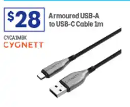 Officeworks Armoured USB-A to USB-C Cable offer