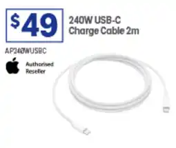Officeworks 240W USB-C Charge Cable offer
