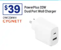 Officeworks PowerPlus 32W Dual Port Wall Charger offer