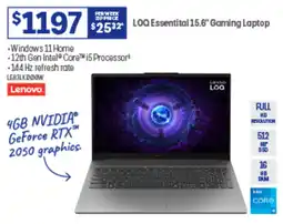 Officeworks Esential 15.6" Gaming Laptop offer