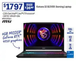 Officeworks Katana 15 B13VEK Gaming Laptop offer