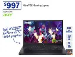 Officeworks Nitro V 16" Gaming Laptop offer
