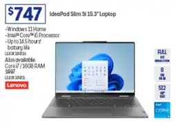 Officeworks IdeaPad Slim 3: 15.3" Laptop offer