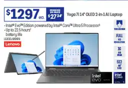 Officeworks Yoga 7i 14' OLED 2-in-1 Al Laptop offer