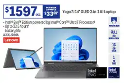 Officeworks Yoga 7114' OLED 2-in-1 Al Laptop offer
