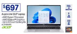 Officeworks Aspire Lite 15.6" Laptop offer