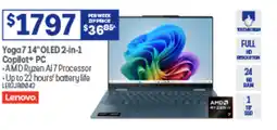 Officeworks Yoga 7 14" OLED 2-in-1 Copilot+ PC offer