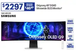 Officeworks Odyssey 49' DQHD Ultrawide OLED Monitor' offer