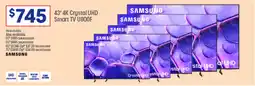 Officeworks 43" 4K Crystal UHD Smart TV U800F offer