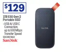 Officeworks 1TB E30 Gen 2 Portable SSD offer