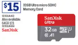 Officeworks 32GB Ultra micro SDHC Memory Card offer