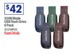 Officeworks 32GB Blade USB Flash Drive offer