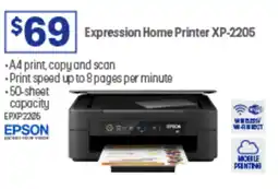 Officeworks Expression Home Printer XP-2205 offer