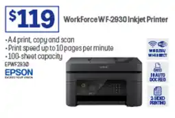 Officeworks WorkForce WF-2930 Inkjet Printer offer