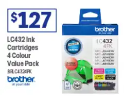 Officeworks LC432 Ink Cartridges 4 Colour Value Pack offer
