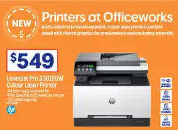 Officeworks LaserJet Pro 3301FDW Colour Laser Printer offer