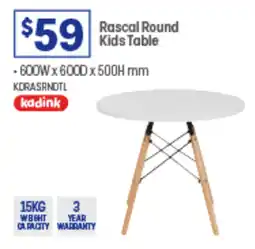 Officeworks Rascal Round Kids Table offer