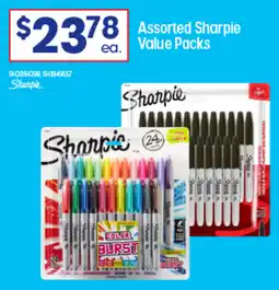 Officeworks Assorted Sharpie Value Packs offer
