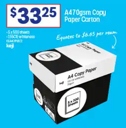 Officeworks A4 70gsm Copy Paper Carton offer