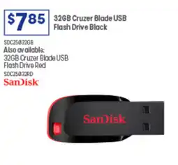 Officeworks 32GB Cruzer Blade USB Flash Drive Black offer