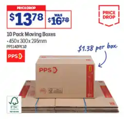 Officeworks 10 Pack Moving Boxes offer