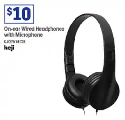 Officeworks On-ear Wired Headphones with Microphone offer