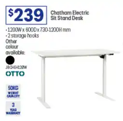Officeworks Chatham Electric Sit Stand Desk offer