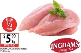 Supabarn Inghams chicken breast fillets offer