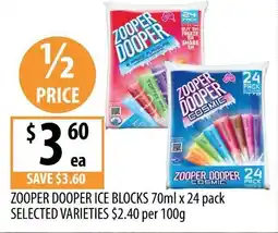 Supabarn ZOOPER DOOPER ICE BLOCKS offer