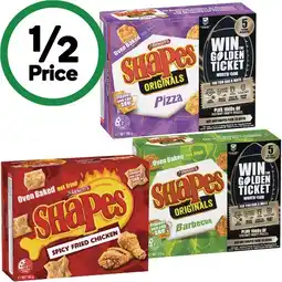 Woolworths Arnott's Shapes Cracker Biscuits 160-190g offer