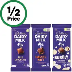 Woolworths Cadbury Dairy Milk, Bubbly or Marvellous Creations Blocks 150-190g offer